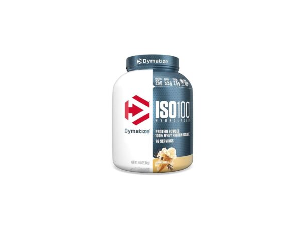 100% Whey Isolate , Dymatize ISO Protein Powder with 25g of Hydrolyzed ( Vanilla 5 Pound)