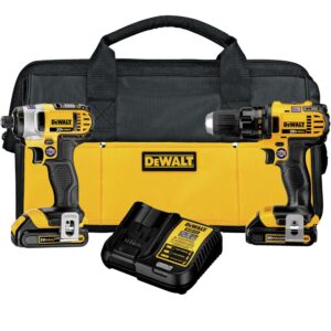 DEWALT 20V MAX Cordless Drill and Impact Driver, Power Tool Combo Kit with 2 Batteries and Charger