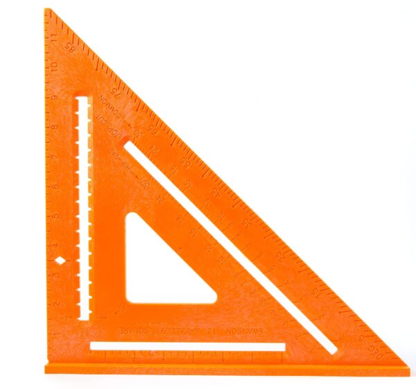 12 inch Orange Composite Speedlite Speed Square Layout Swanson Tool Co T0701