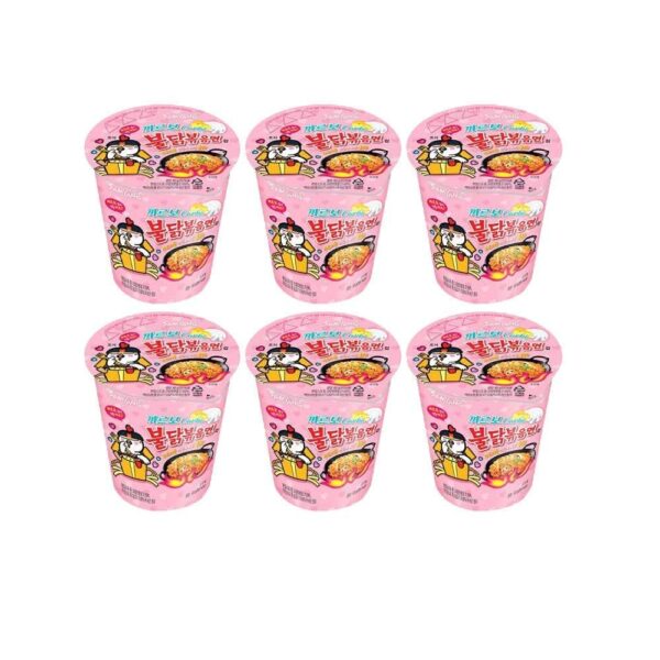 Samyang Carbo Spicy Chicken Fried Cup Noodles 80g × 6 Korean food