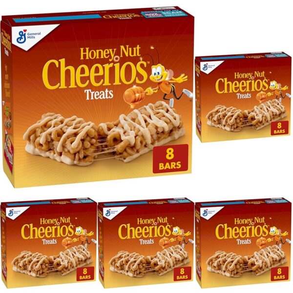 Honey Nut Cheerios Breakfast Cereal Treat Bars (5 Pack)