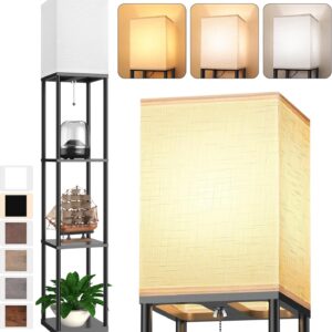 Floor Lamp with Shelves for Living Room