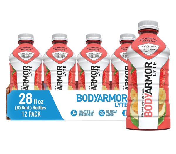 BODYARMOR LYTE Sports Drink Low-Calorie Sports Beverage , 28 Fl Oz (Pack of 12)