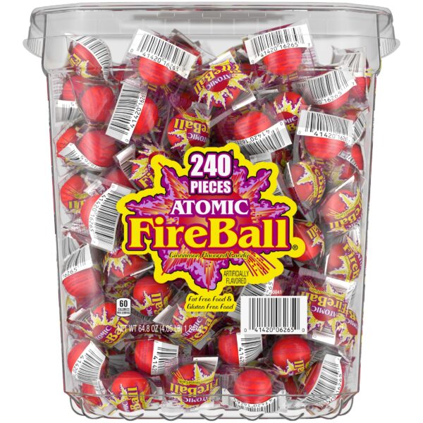 Wonka Atomic Fireball Candy, Cinnamon Flavor
