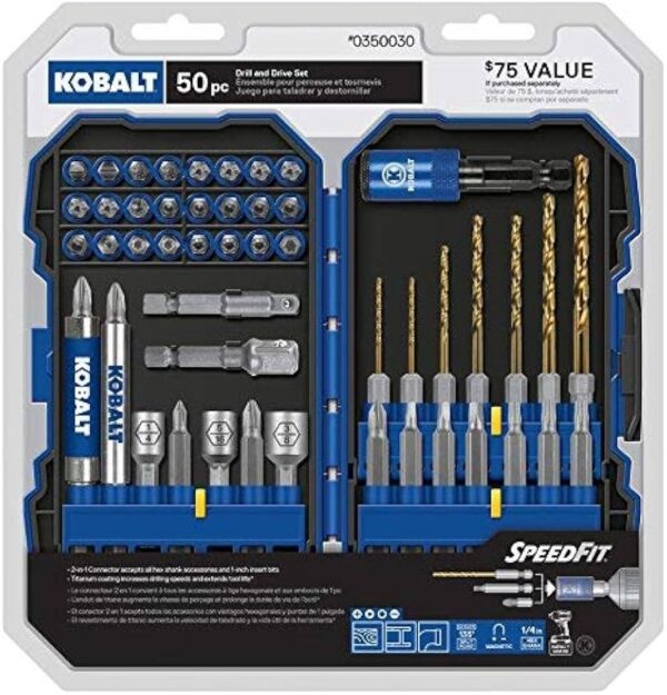 Kobalt 350030 50 pc. Drill and Driver Set