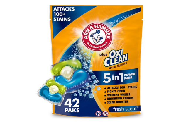 Arm & Hammer Plus OxiClean 5-in-1 Laundry Detergent Power Packs (42 count)