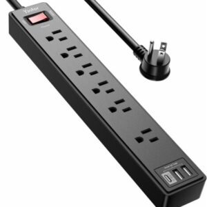 Yintar Extension Cord with 6 AC Outlets and 3 USB Ports