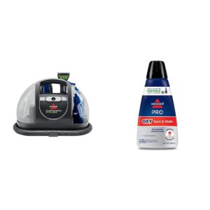 Bundle of Bissell Little Green Pet Deluxe Portable Carpet Cleaner, 3353 + Bissell Professional Spot and Stain + Oxy Portable Machine Formula