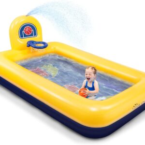 Summer Water Party Inflatable Kiddie Pool for Backyard & Garden 90 * 55 * 35 inch