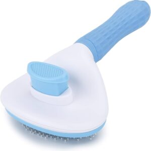 Depets Self Cleaning Slicker Brush, Dog Cat Bunny Pet Grooming Shedding Brush