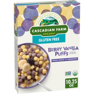 [Amazon Fresh] Cascadian Farm Organic Berry Vanilla Puffs Cereal, Gluten Free, 10.25 oz