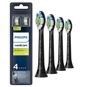 Philips Sonicare Genuine W DiamondClean Toothbrush Heads, 4 Brush Heads, Black