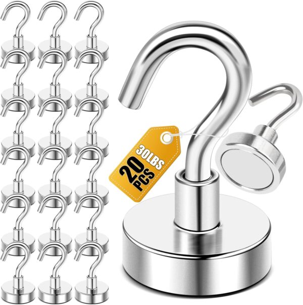DIYMAG Magnetic Hooks (pack of 20)