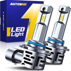 AUTOONE 9005 Bulbs, 700% Brighter 24000 Lumens 6500K HB3 Bulbs