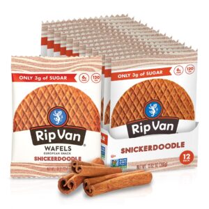 12 Pack Rip Van Wafels Snickerdoodle Stroopwafels ( Low Sugar (3g) )