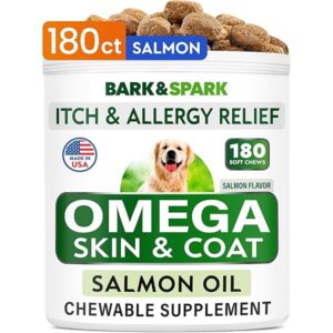BARK&SPARK 180 Fish Oil Treats for Dog  w/S&S