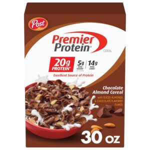 30 oz box Post Premier Protein Chocolate Almond Cereal
