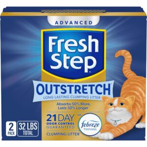 32 lbs Fresh Step Outstretch Advanced Long Lasting Clumping Litter with Febreze Freshness