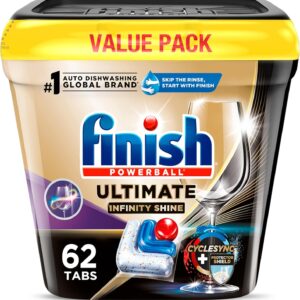 62 Count Finish Ultimate Infinity Shine Dishwasher Pods