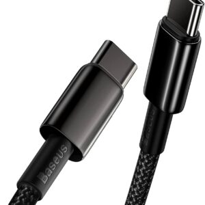 Baseus USB C Cable, 100W PD 5A QC 4.0 Fast Charging USBC to USBC Cable