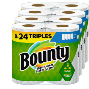 Bounty Select-A-Size Paper Towels, White, 8 Triple Rolls = 24 Regular Rolls