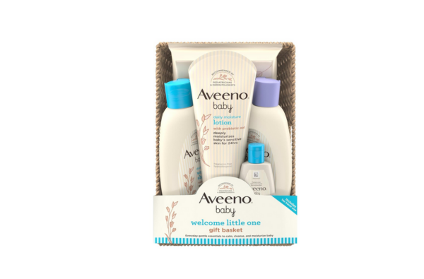 Aveeno Baby Welcome Little One Gift Basket, Baby Skincare Set