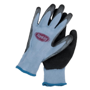 Berkley Coated Fishing Gloves, Blue/Grey