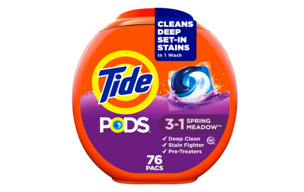 76 Count Tide PODS Liquid Laundry Detergent Soap Pacs, Powerful 3-in-1 Clean in One Step