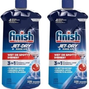 Finish Jet-Dry Liquid Rinse Aid, Dishwasher Rinse and Drying Agent, 23 fl oz, (Pack of 2)