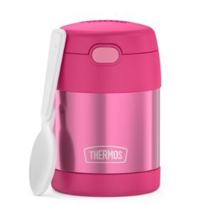 10 Ounce THERMOS FUNTAINER Insulated Food Jar, Kid Friendly Food Jar with Foldable Spoon, Pink