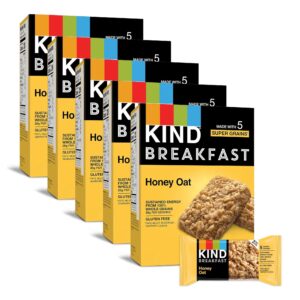 1.76 Oz 30 Count KIND Breakfast Bars / Snack Bars, Honey Oat, Gluten Free Breakfast Bars, 100% Whole Grains