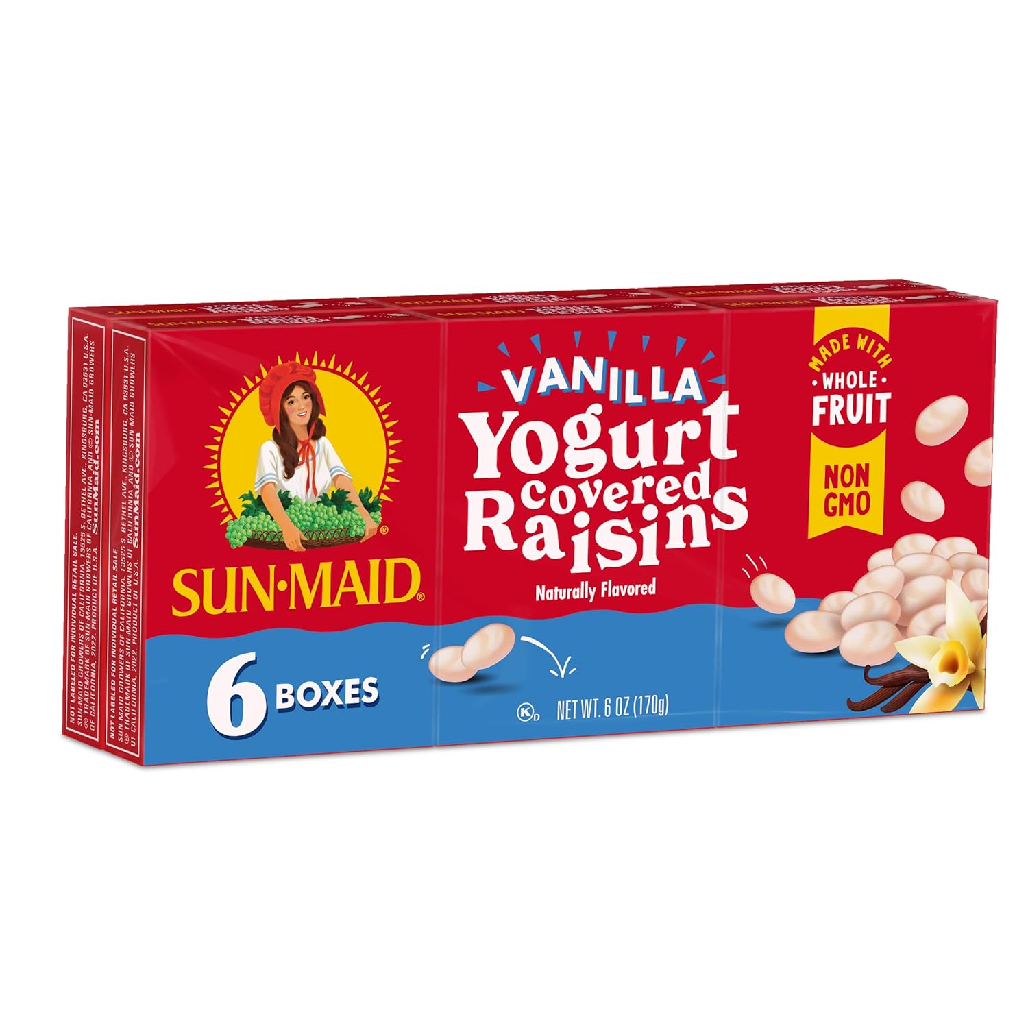 Sun-Maid Vanilla Yogurt Coated Raisins (6 Pack)