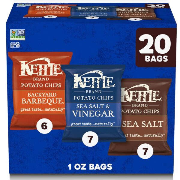 20 Ct Kettle Brand Potato Chips Variety Pack