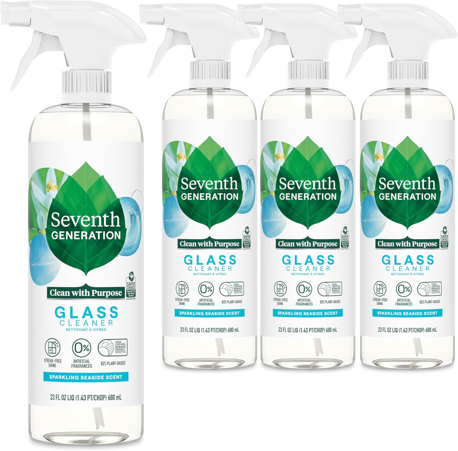 23 oz (Pack of 4) Seventh Generation Glass Cleaner