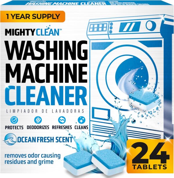 Washing Machine Cleaner Tablets 24 Pack - 1 Year Supply