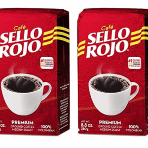 8.8 Ounce (Pack of 2) Café Sello Rojo Premium Colombian Coffee ，Medium Roast Premium Ground Coffee Bricks