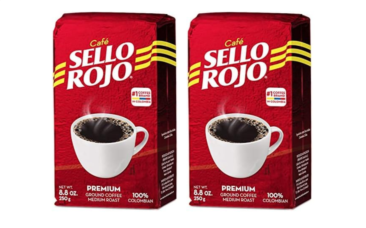 8.8 Ounce (Pack of 2) Café Sello Rojo Premium Colombian Coffee ,Medium Roast Premium Ground Coffee Bricks