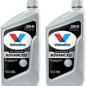 Valvoline Advanced Full Synthetic SAE 20W-50 Motor Oil 1 QT (Pack of 2)