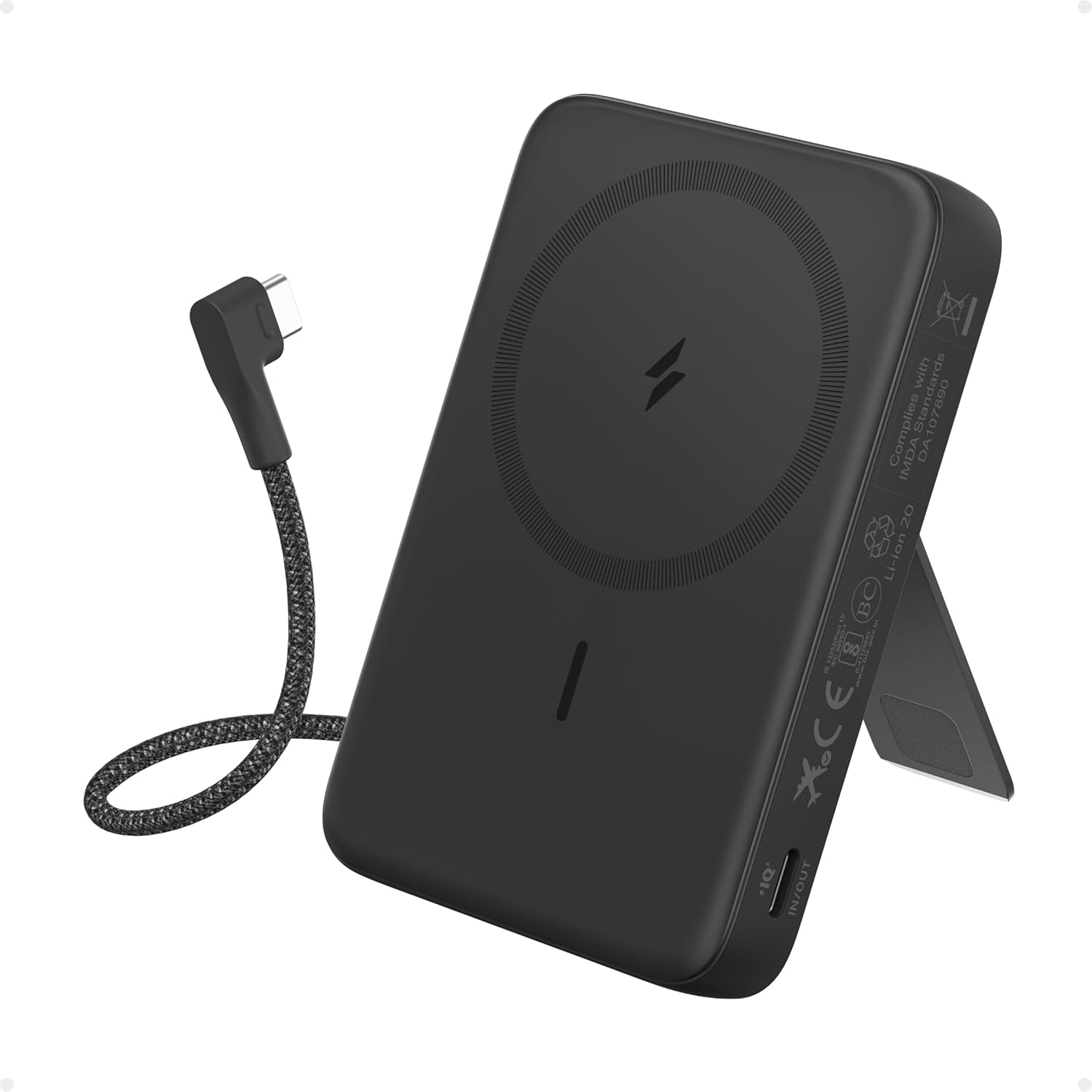 Anker Zolo Magnetic Power Bank, 10,000mAh Wireless Portable Charger with 30W Max Fast Charging