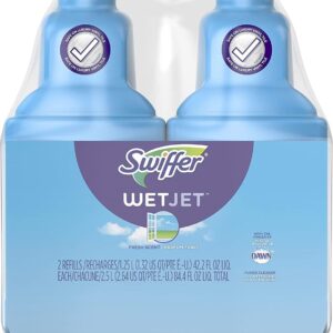 1.25L (Pack of 2) Swiffer WetJet Floor and Hardwood Multi-Surface Cleaner Solution Refills, Open Window Fresh Scent