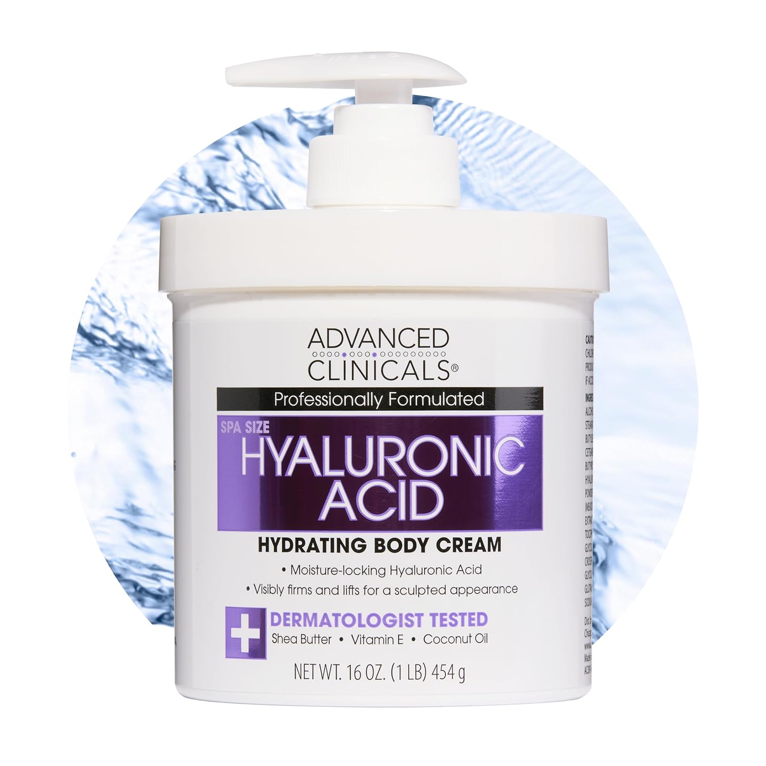 Advanced Clinicals Hyaluronic Acid Moisturizer Body Cream W/Vitamin E