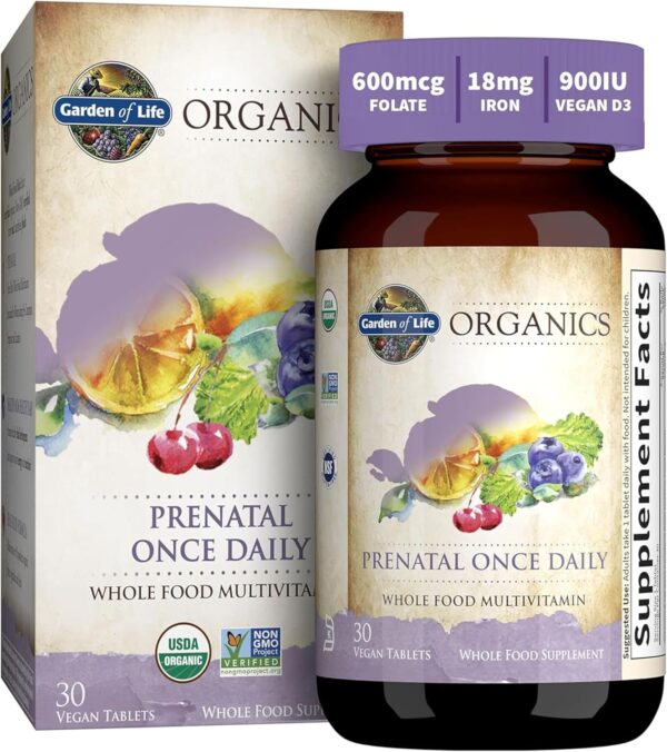 Garden of Life Organics Prenatal Vitamins - 30 Tablets