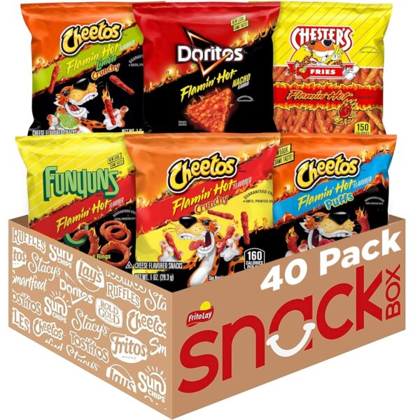 Frito Lay Flamin' Hot Mix, Variety Pack (Pack of 40)