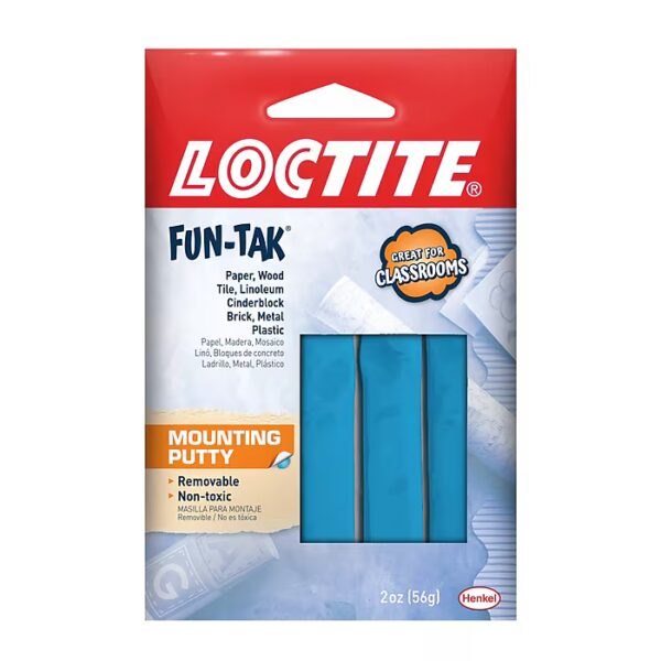Loctite 1865809 Fun-Tak Mounting Tabs, 2 oz, Blue (12-Pack)