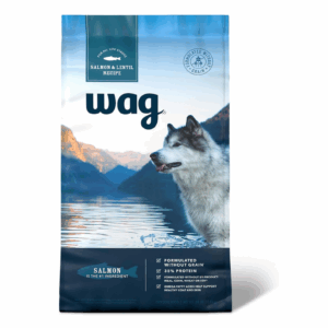Amazon Brand - Wag Dry Dog Food Grain-Free Salmon & Lentil Recipe, High Protein (24 lb bag)