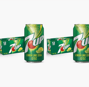 7UP Lemon Lime Soda, Naturally Flavored and Caffeine Free, 12 fl. oz. Cans, 12 Pack (Pack of 2)