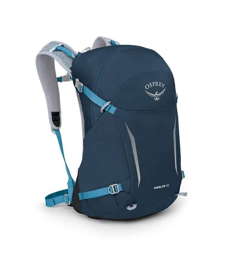 Osprey Hikelite 26L Unisex Hiking Backpack, Atlas Blue