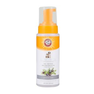 8 Fl Oz Arm & Hammer for Pets Ultra Fresh Dog Deodorizing Foam, Juniper Mist Scent - No Rinse Waterless Dog Shampoo