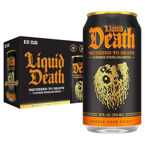 12-Pack (12oz Cans) Liquid Death, Squeezed to Death