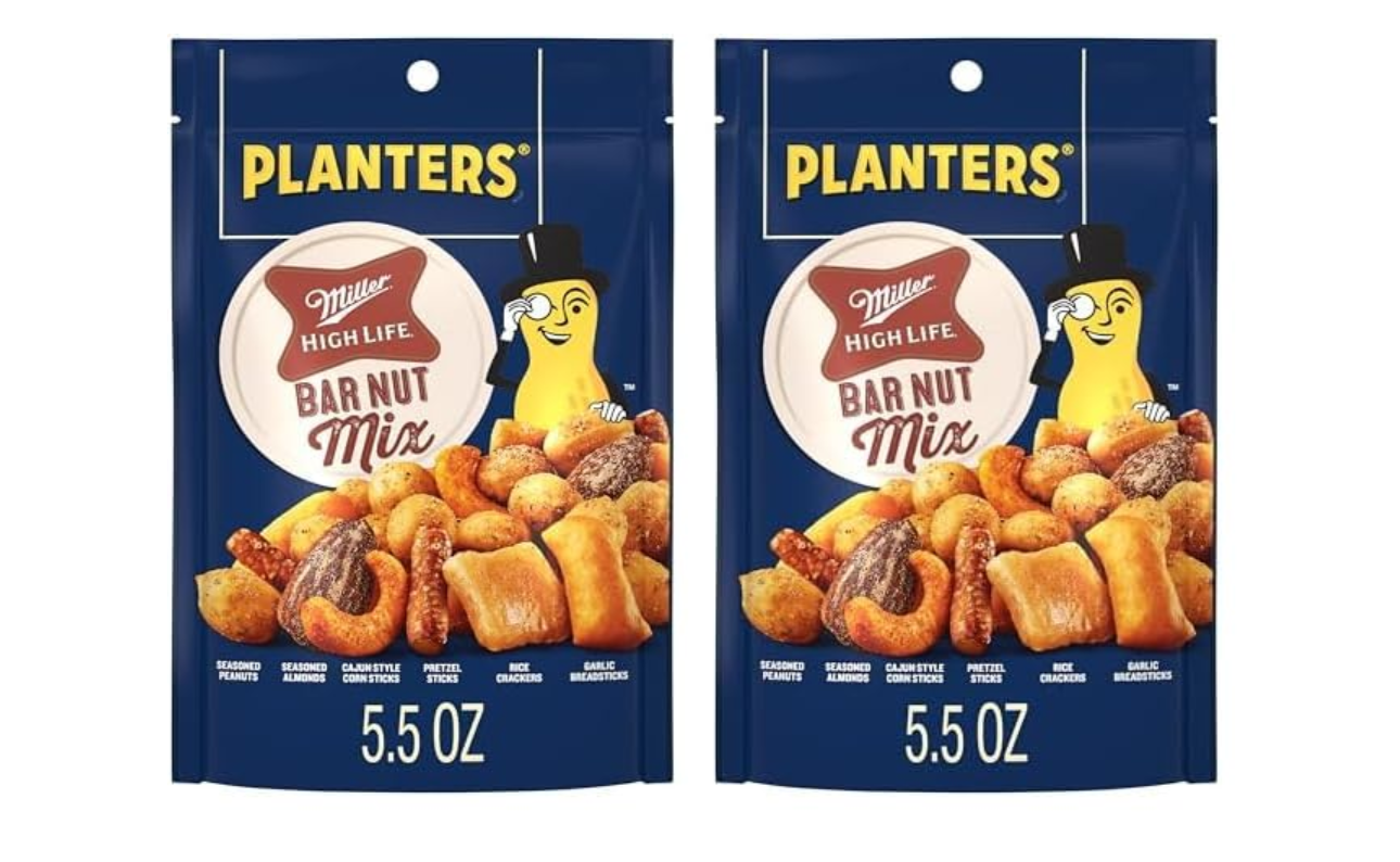 5.5 OZ (Pack of 2) PLANTERS Trail Mix Miller High Life Bar Nut Mix